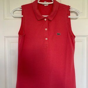 Lacoste Pink Sleeveless Polo (XS)